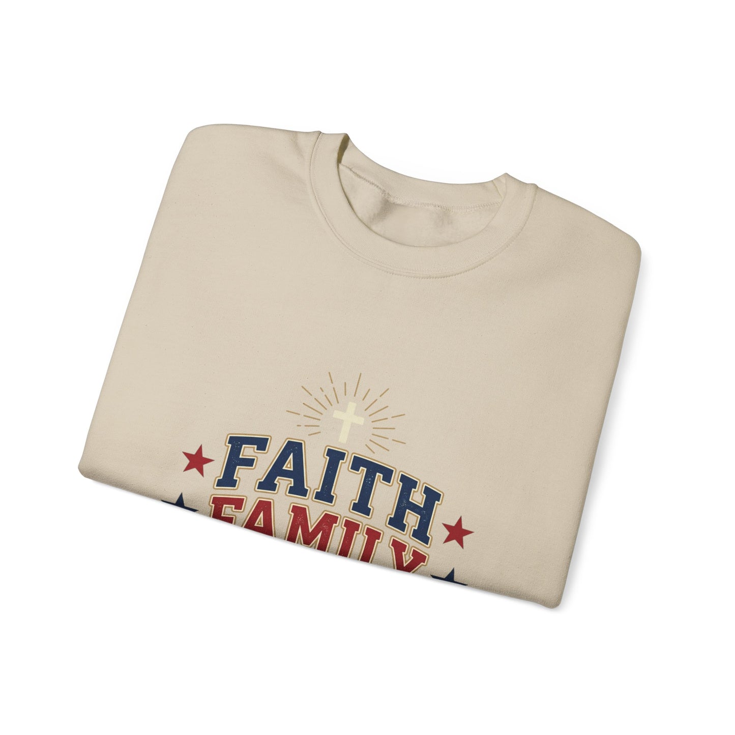 Faith Family Freedom Sweatshirt | Patriotic, Faith-Based Vintage Americana