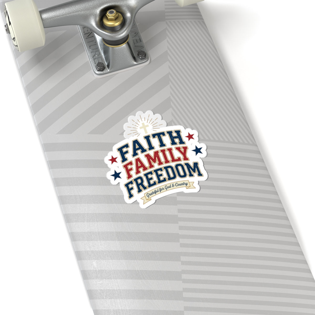 Faith Family Freedom Sticker | Patriotic, Faith-Based, Vintage Americana