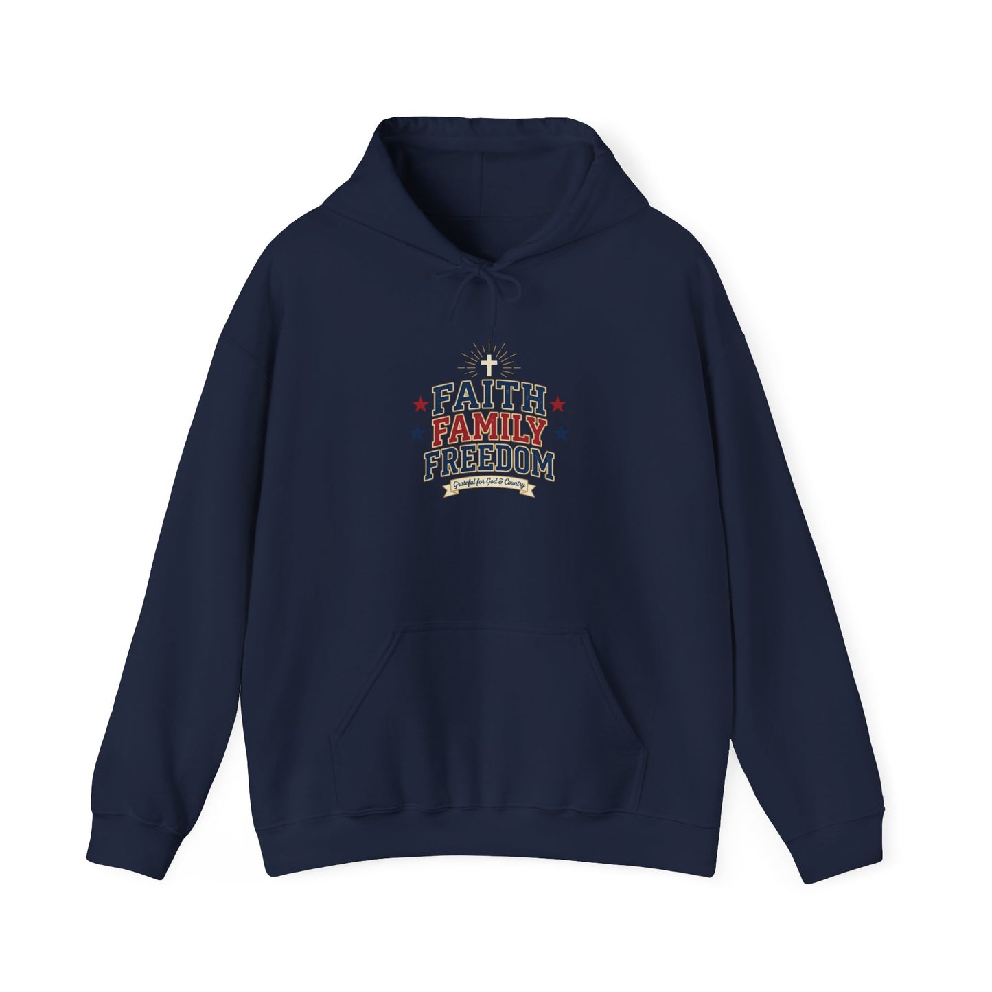 Faith Family Freedom Hoodie | patriotic, faith-based, vintage Americana