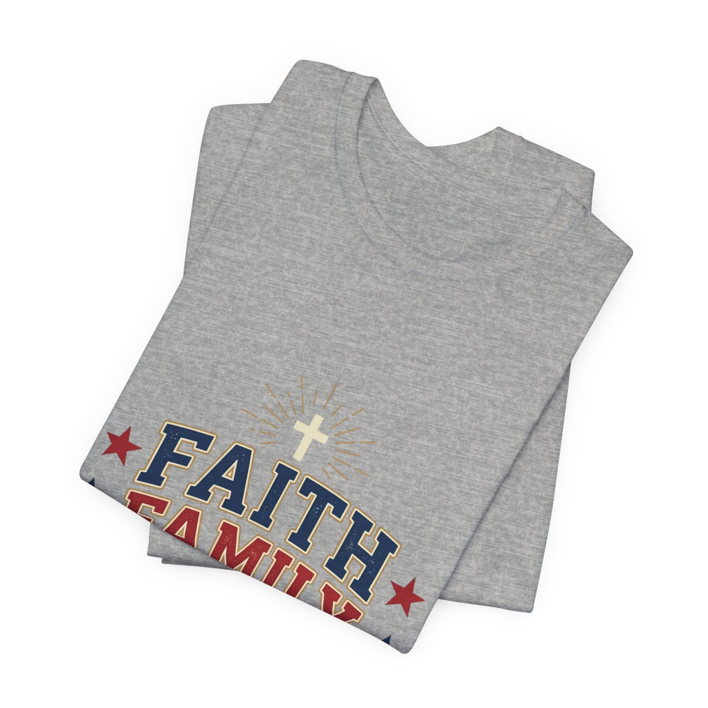 Faith Family Freedom Tee | Patriotic, Faith-Based July 4th, Vintage Americana