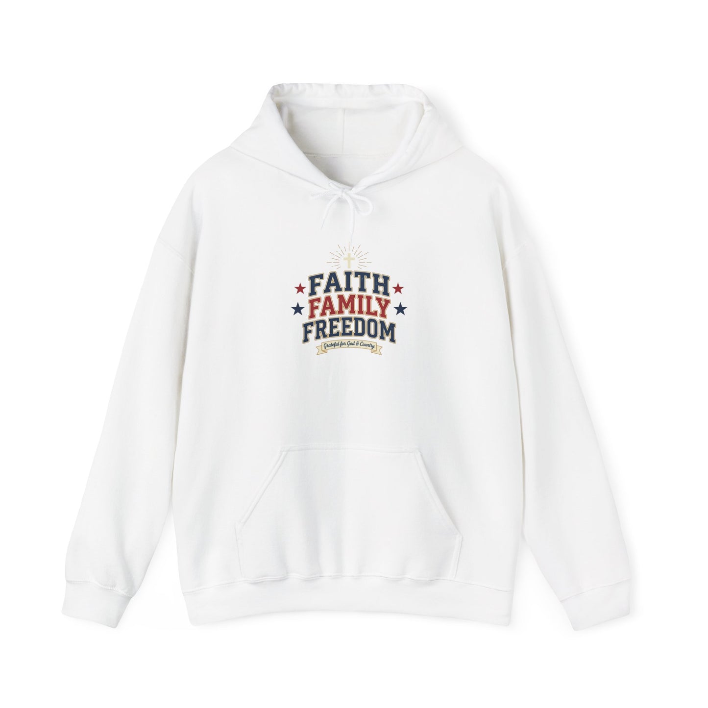 Faith Family Freedom Hoodie | patriotic, faith-based, vintage Americana