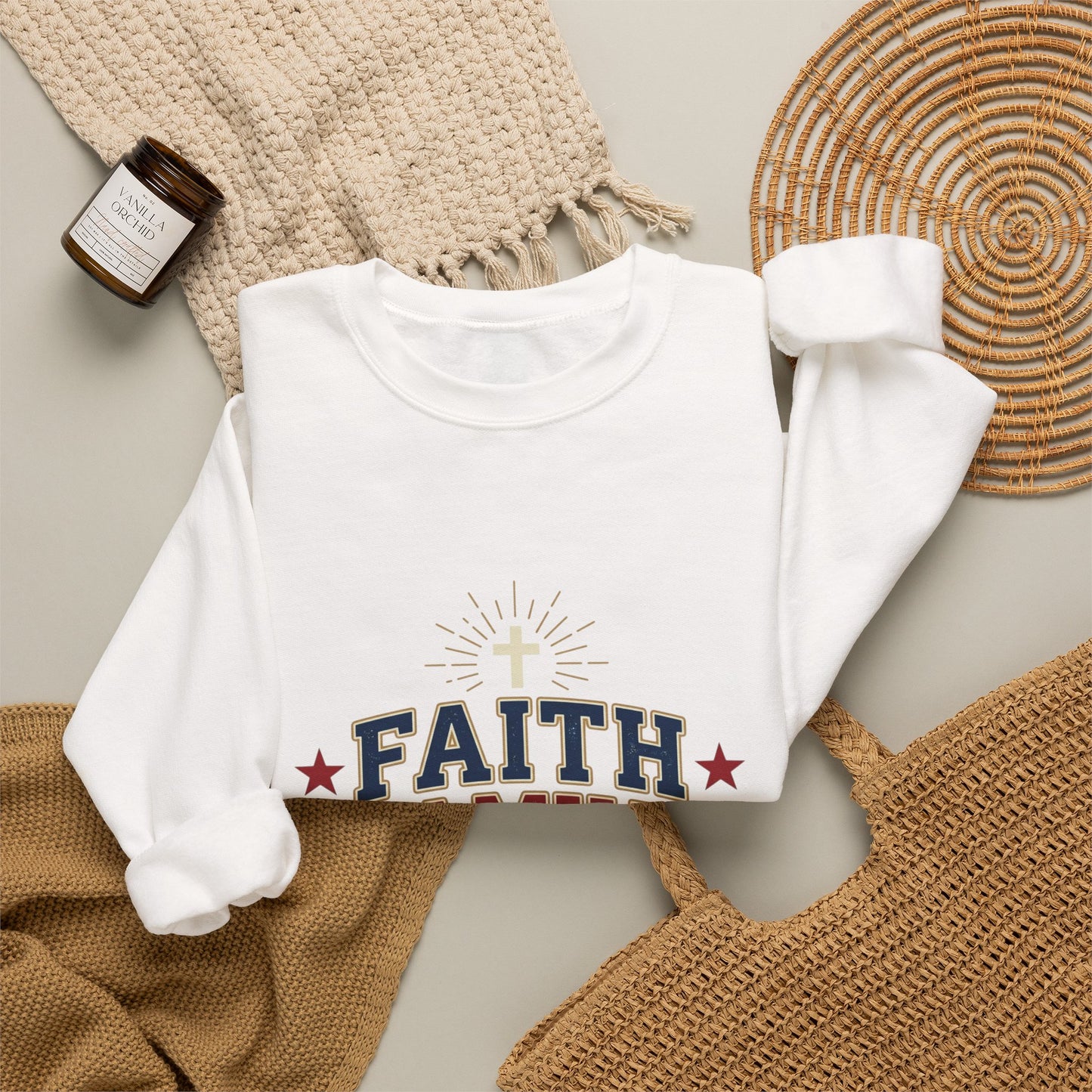 Faith Family Freedom Sweatshirt | Patriotic, Faith-Based Vintage Americana
