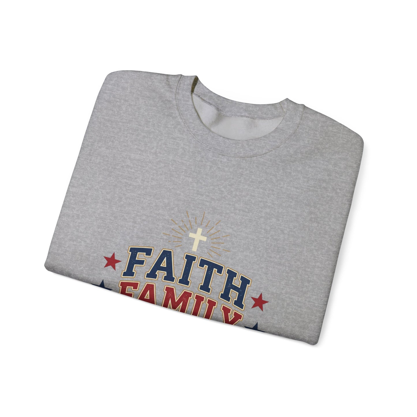Faith Family Freedom Sweatshirt | Patriotic, Faith-Based Vintage Americana