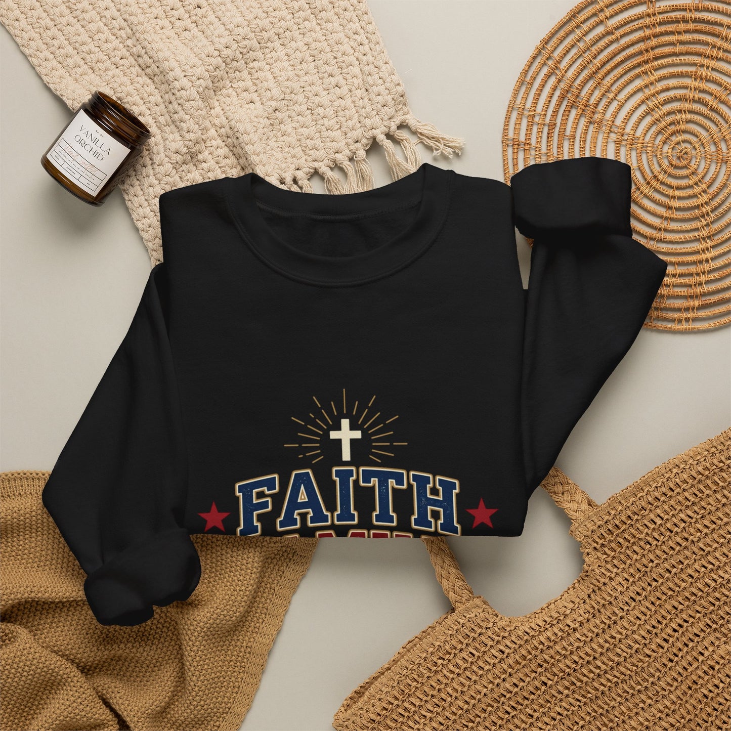 Faith Family Freedom Sweatshirt | Patriotic, Faith-Based Vintage Americana