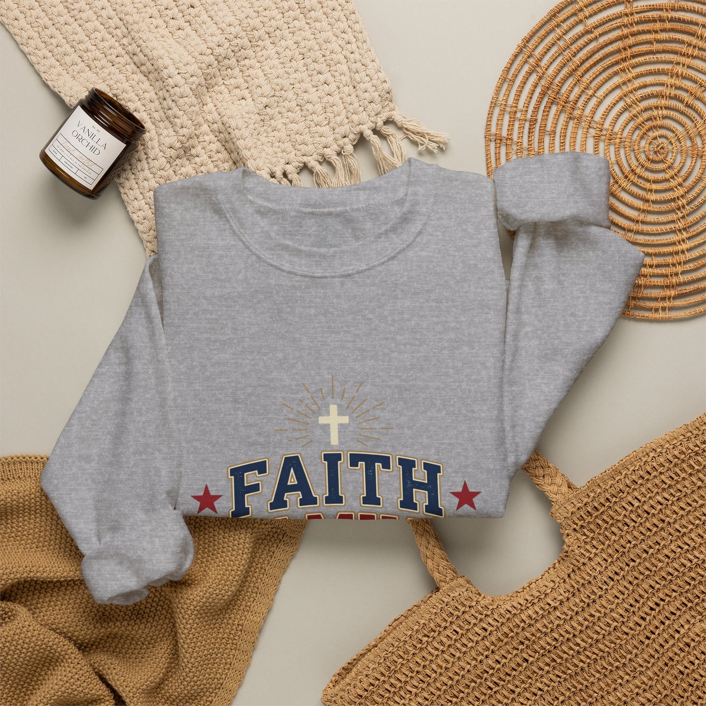 Faith Family Freedom Sweatshirt | Patriotic, Faith-Based Vintage Americana