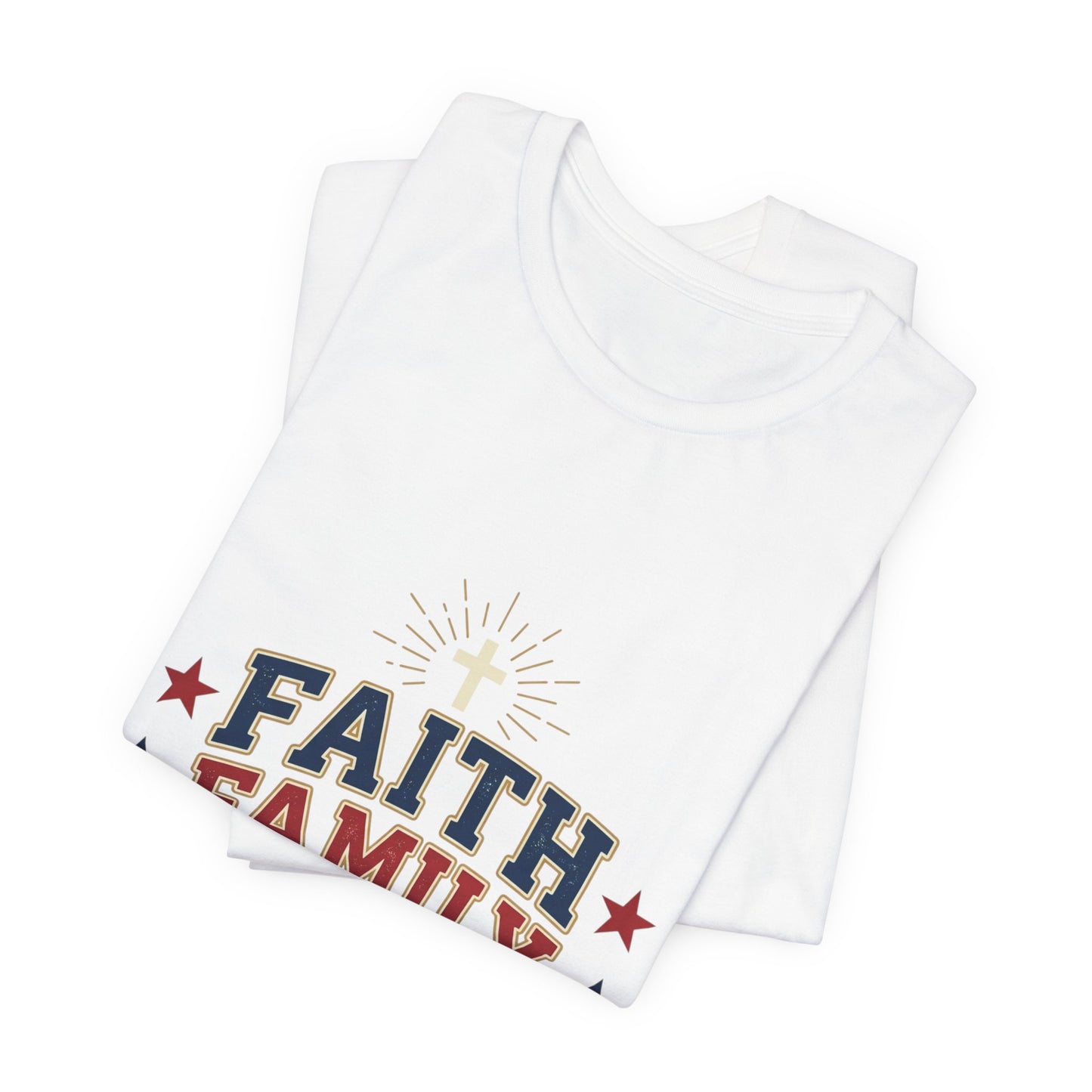 Faith Family Freedom Tee | Patriotic, Faith-Based July 4th, Vintage Americana